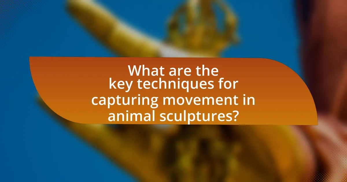 What are the key techniques for capturing movement in animal sculptures?